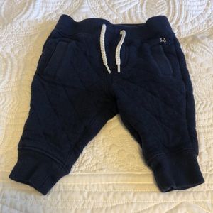 Gently used Janie and Jack navy sweatpants sz 3-6 months